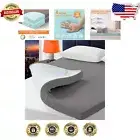 Twin XL Mattress Pad with 4-Inch High Density Foam & Removable Cover in Gray