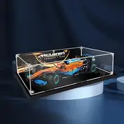 Acrylic Display case with Screw for Lego® McLaren Formula 1 Race Car 42141 (Lego Set is not Included) (with Theme Background) AU Stock