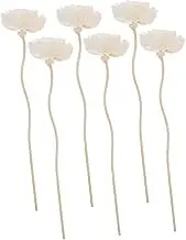 6Pcs Reed Diffuser Sticks with Natural Rattan Flowers Long Lasting Scented Oil Diffuser for Home Fragrance Decoration Safe and for Any