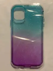 ULAK iPhone 11 Case, Gradient Glitter Case Purple Hybrid 3 in 1 Shockproof