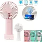 Hand-Held Desk Fan Portable USB Electric Fan Rechargeable Mini Fan