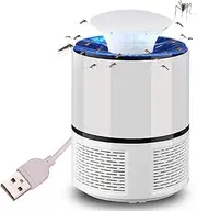 Mosquito Killer USB Electric Mosquito Killer Lamp Photocatalysis Mute Home LED Bug Zapper Insect Trap Radiationless (White)