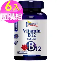 在飛比找Yahoo奇摩購物中心優惠-(6入團購) 愛司盟 維生素B12錠狀食品-純素(60錠/瓶