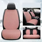 M 7-Piece Car Seat Cushion Plush Car Cushion Warm Seat Cushion Y(Pink)