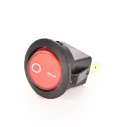 10Pcs Mini 3 Pin Round Red SPDT ON-OFF Rocker Switch Snap-in