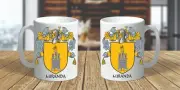 HERALDRY COAT OF ARMS ~ MIRANDA FAMILY CREST ~ CERAMIC MUG 11oz.