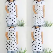 Full Cotton Kitchen Apron with Pockets Adjustable Cloud Raining Washable Bid
