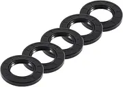 X AUTOHAUX Universal Oil Seal TC Double Lip W Steel Spring Seal Ring Rotary Shaft Seal 35x62x8mm High Pressure NBR Rubber Black 5pcs