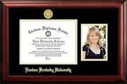NCAA Eastern Kentucky Colonels Unisex Eastern Kentucky University 11 x 8.5 Inches Gold Embossed Diploma Frame with 5 x 7 Inches Portrait Gold Embossed Diploma Frame with 5 x 7 Inches Portrait Brown One Size