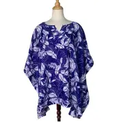 Autograph Kaftan Tunic Beach Cover Up Blue & White Plus Size 18 New With Tags