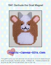 Gertrude the Goat Magnet - Plastic Canvas Pattern or Kit
