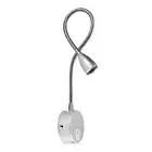 LED Flexible Gooseneck Spotlight 360 Degree Rotation Bedside Lamp (Silver)