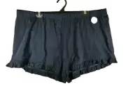 BNWT Ladies Size 24 Anko Pretty Midnight Blue Cotton Boxer PJ Sleep Shorts