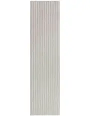 [LOOPSIE] Cortina Striped Faux Fur Runner Rug in Grey
