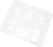 CORHAD Silicone Pendant Mold Snowman Decor 5 Styles in 1 Christmas Home Decor Mold