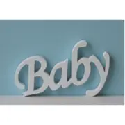 Wooden Inspriational Script Word - Baby