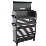 SP Tools SP40698 - Tool Box Power Hutch Black/Chrome 18 Drawer