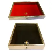 Aluminum Display Case SMALLER SIZE 24 x 18 x 3" w/ Keyed Lock & Tempered Glass
