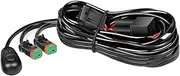 NUZAMAS Spotlight DT Connector Wiring Harness Kit LED Light Bar 12V On Off Switch Power Relay Blade Fuse for Off Road Lights LED Work Light Two Lead