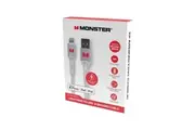 MONSTER Lightning to USB-A Braided Cable - White 2m