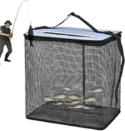 Floating Bait Bucket,Foldable Floating Fish Net Cage | Compact Quick-Drying Net Holder for Kayak Boat Crabbing Grilling Outdoor Camping Adventures