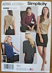 Simplicity Pattern 8260 Misses Top In Two Lengths Fabric Variation Uncut 8260