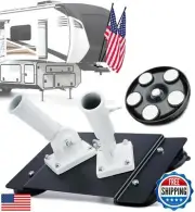 Altyostar Magnetic Flag Pole Holder for Fifth Wheel RV Hitch – 180° Adjustabl