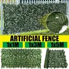5M Artificial Leaf Plant Wall Hedge Fence Screen Hedging Roll Privacy Cover HOT