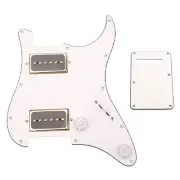 White HH Pickguard Loaded Humbucker Pickup Alnico V for