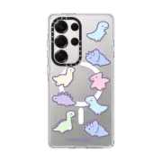 Galaxy S25 Ultra Clear Magnetic Case Dinosaurs by Milkkoyo