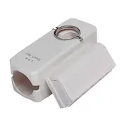 2PCS Wall Mounted Automatic Toothpaste Dispenser With Five Toothbrush Holder Set Bathroom WHITE COLOR