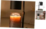 Candle Warmer Lamp Timer - Adjustable Black Candle Lamp Warmer, Black R