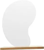 Elegant Acrylic Makeup Mirror Wooden Stand Table Mirror for Home Dorm Desk Decor