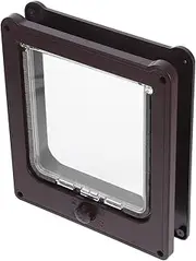 VERDANVERSE Cat Door with Way Locking Flap Weatherproof Abs Cat Flap for Interior Exterior Doors for Enhanced Security Elegant Design