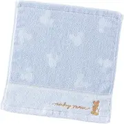 Uchino Disney MM Silhouette Towel Handkerchief, Antibacterial, Odor Resistant, Approx. 9.8 x 9.8 inches (25 x 25 cm), Blue, Mickey 4109V426 B