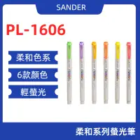 在飛比找蝦皮購物優惠-【SANDER】聖得PL-1606雙頭螢光筆｜螢光筆、輕螢光