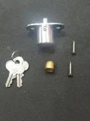 5pk Chrome Keyed Alike Push Lock Cabinet Desk Drawer Metal Tool Box Lock