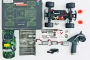 HAIBOX 1:18 Scale 18859 RC Car 4WD 36+KPH Elect GREEN 3 Batt, 10 Cones NEW