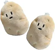 [ibasenice] 2pcs Plush Potato Keychain Fluffy Potato Pendant for Backpack Cute Hanging Decor for Bags present for Friends and Family Fun Accessory for Personal Touch