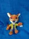 Tomy Disney Zootopia 15" Sitting Plush Nick Wilde Sly Fox New With Tag
