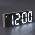 Digital Alarm Clock Temperature Display Led Mirror Electronic Clocks For H PLM