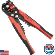 Amazon Basics Self-Adjusting Wire Stripper, Black/Red