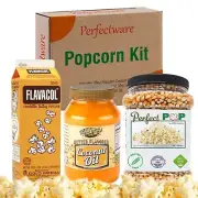 All-in-One Popcorn Experience: Season Salt, Kernels & Coconut Oil for Parties