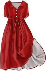 [Generic] Prime Deals Today Clearance,Guest Wedding Dresses for Women 2024,Midi Dresses for Women Summer Women Fall Dresses Shift Dresses for Women 2024 Sun Dresses Women Summer Casual(38-Light Purple,L)