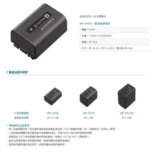 SONY NP-FV50A 【eYeCam】V系列 專用原廠盒裝電池 FV50 FV70 FV100 原廠 電池 公司貨