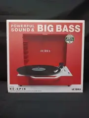 Victrola Respin Bluetooth Big Bass Turntable Record Player In Red Brand New