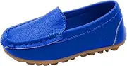 [Generic] Baby Feet Shoes Toddler Little Kid Boys Girls Soft Slip On Loafers Dress Flat Shoes Boat Shoes Casual Shoes Boys Size Five Shoes Blue