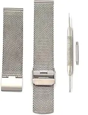 [THEAGE] Titanium Mesh Watch Band for Mens Women, Mesh Watch Straps