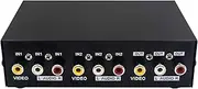 Duttek 2-Port AV Switch RCA Switcher 2 in 1 Out Composite Video L/R Audio Selector Box for DVD STB Game Consoles