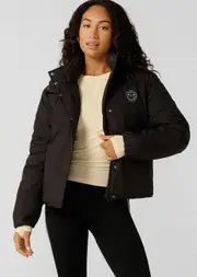 [Lorna Jane] Winter Warmth Puffer Jacket in Black, Polyester, Size - XS XS Black
